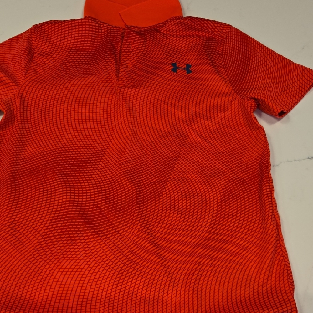 Under Armour Kids' Orange Patterned Polo